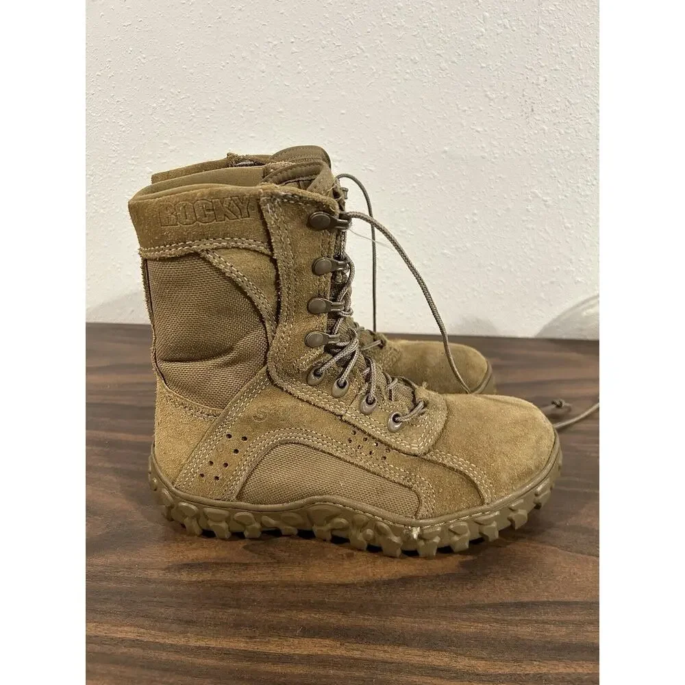 Rocky S2V Steel Toe Tactical Military Boots Coyote Brown Mens Size 5 6104 Combat